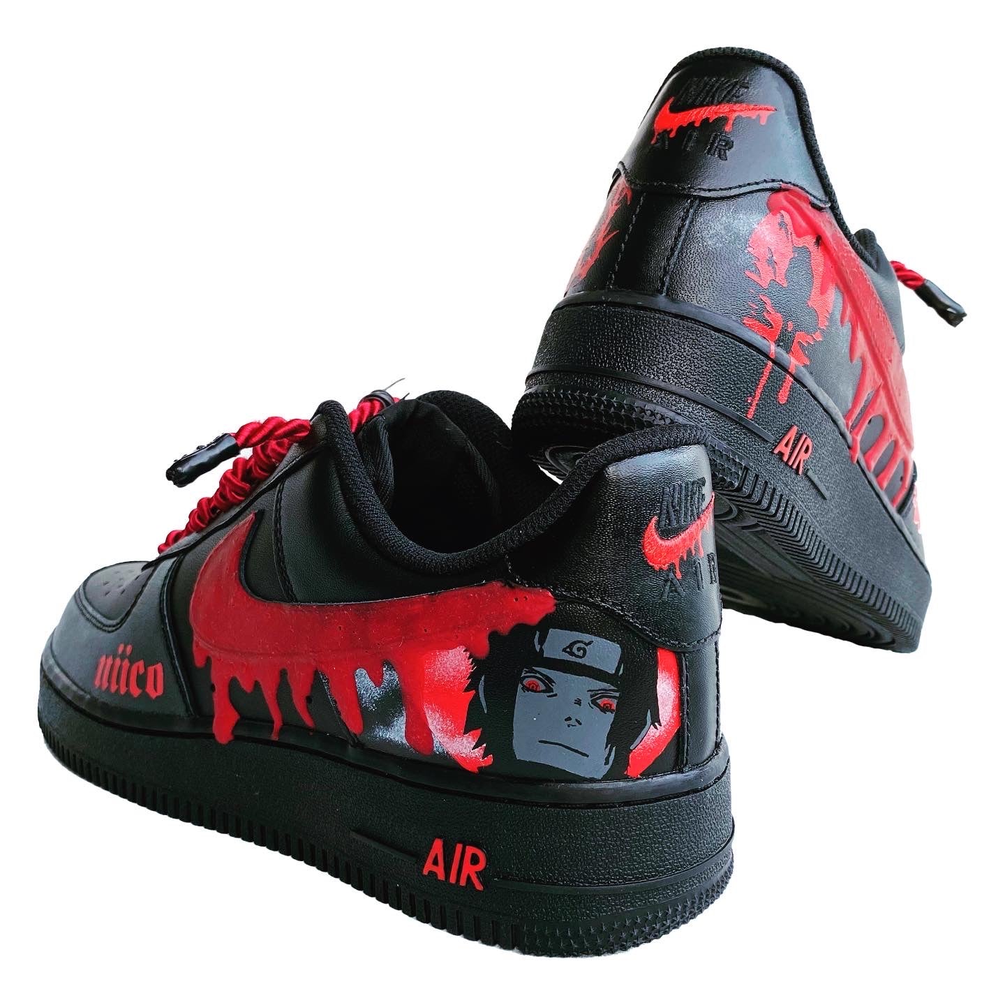 Custom Air Force Shoes Black Itachi Air Force Black Nike Airforce