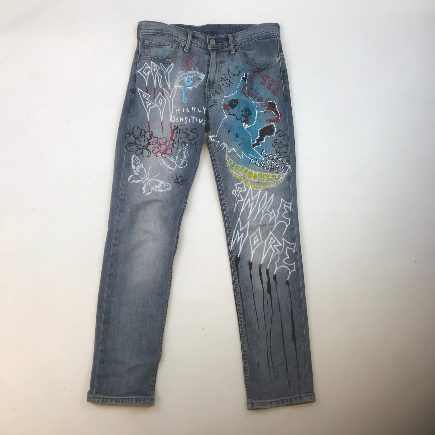 «Cry Boy, Smile More» Jeans