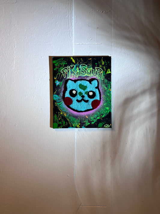 "Pikasaur" canvas 38x45cm