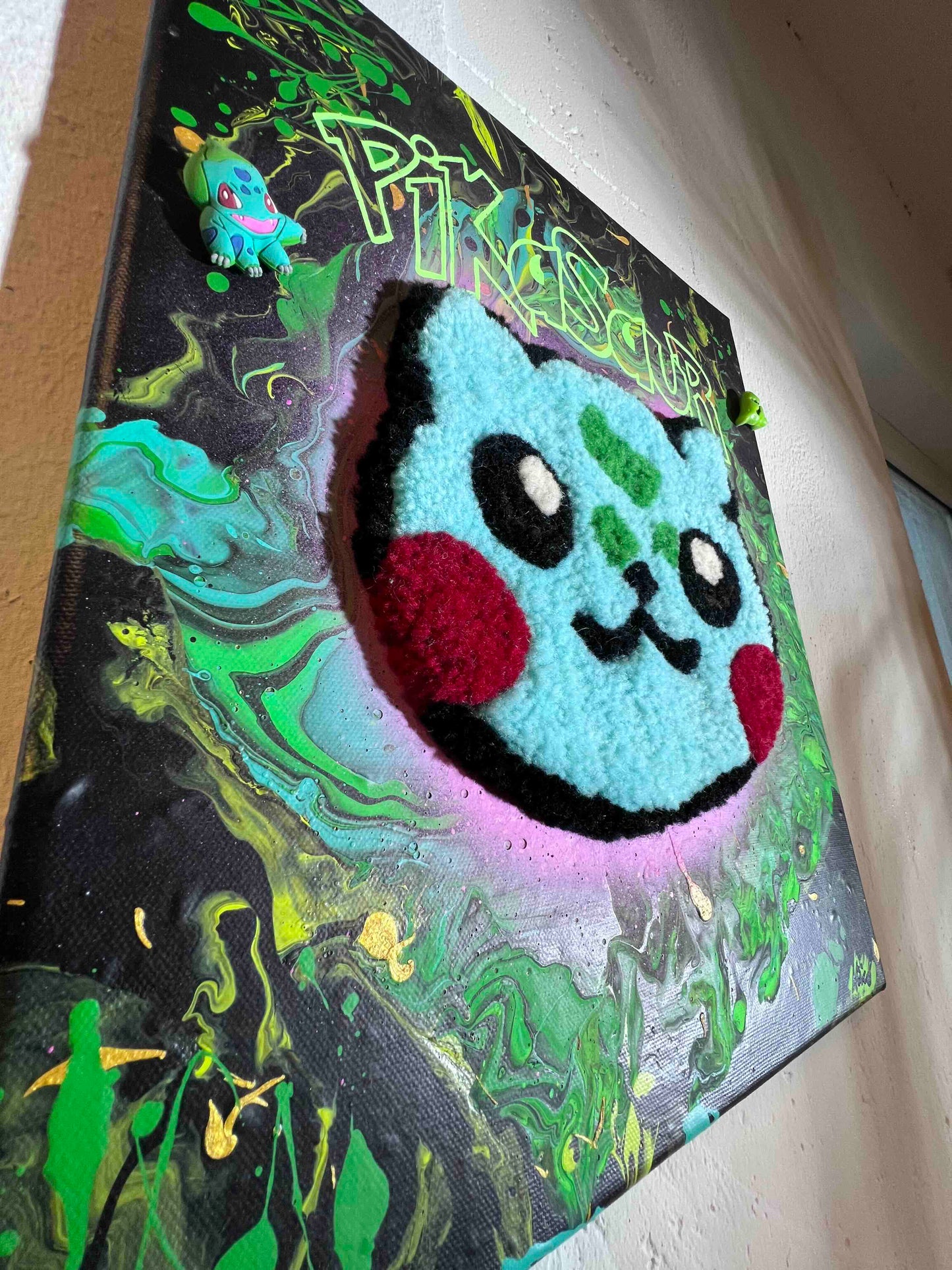 "Pikasaur" canvas 38x45cm